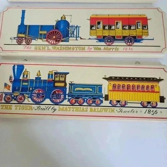Vintage Train Plaque Railroad Wall Plaques Gen'l Washington DeWitt Clinton Tiger - Picture 4 of 6